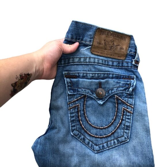 Vintage True Religion Jeans Size 32 BILLY SUPER T Blue - Picture 3 of 6
